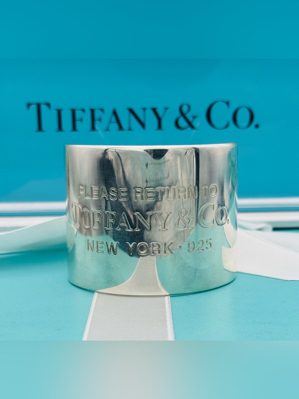 Tiffany & Co SS Retired Wide RTT Cuff EUC